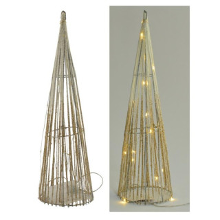 Ozdoba bożonarodzeniowa Stożek LED 40cm złoty